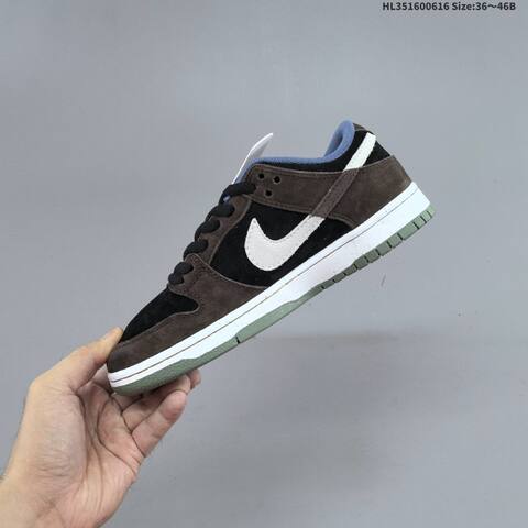 Nike SB Dunk Low Black Brown White Blue Olive EU 36-46 Skate Shoe - Unisex (BS-59904)