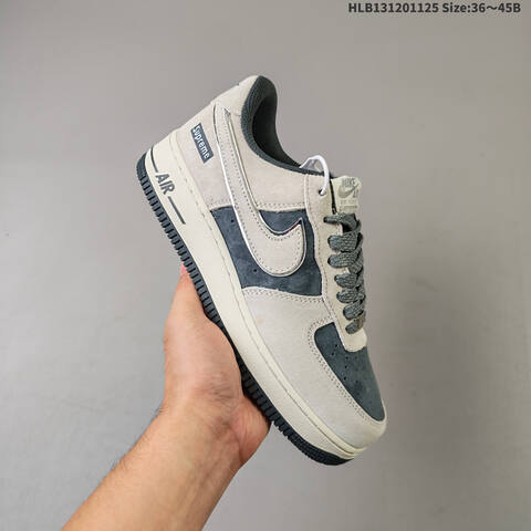 Nike Air Force 1 Low Light Grey Dark Grey White EU 36-45 Sneaker - Unisex (BS-63074)