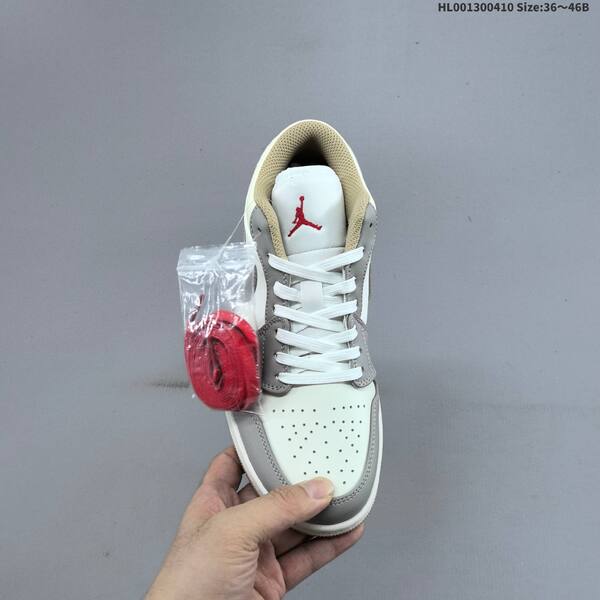Jordan Air Jordan 1 Low Sail / Grey / White / Red 36~46 casual