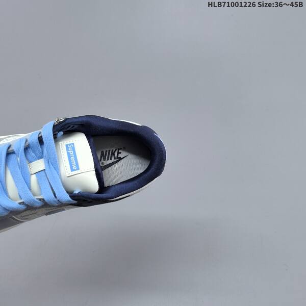 Nike SB Dunk Low Supreme white grey light blue navy blue EU 36-45 skate shoe
