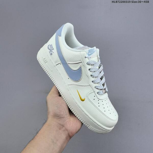 Nike Air Force 1 07 LV8 off white light blue yellow EU 36-45 sneaker