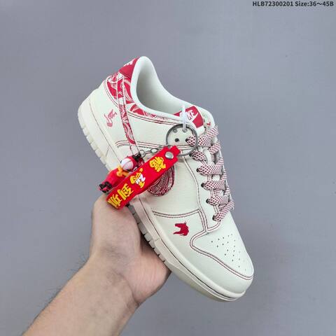Nike SB Dunk Low Off White Red EU 36-45 Skate Shoe - Unisex (BS-61588)
