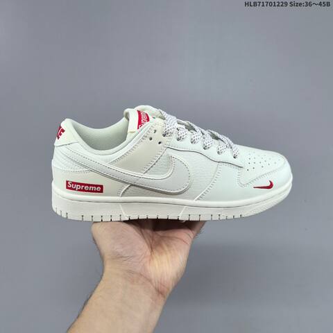 Nike SB Dunk Low Off White Red Grey EU 36-45 Skate Shoe - Unisex (BS-62340)