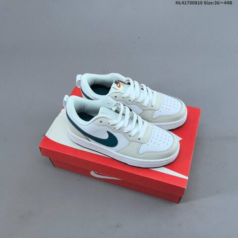 Nike Court Borough Low 2 GS White Black Red EU 36-44 Skate Shoe - Unisex (BS-59890)