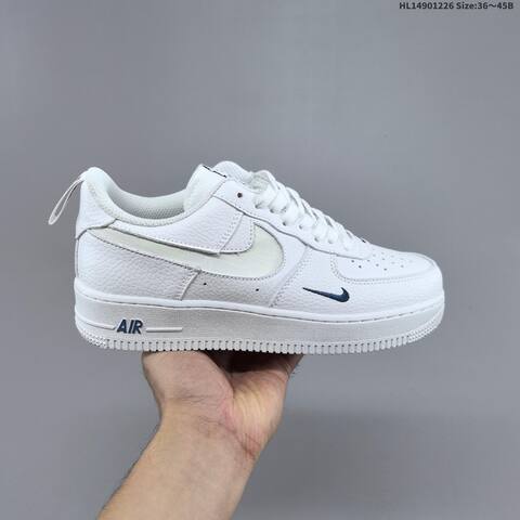 Nike Air Force 1 07 White Navy Blue EU 36-45 Sneaker - Unisex (BS-62439)