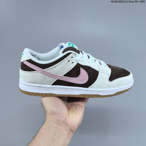 Nike SB Dunk Low Pro Brown Grey Pink White Gum EU 36-46 Skate Shoe - Unisex (BS-62042)
