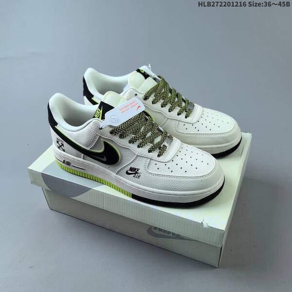 Nike Air Force 1 07 Low off white black neon green EU 36-45 sneaker