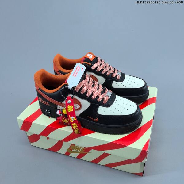 Nike Air Force 1 07 LV8 white black red orange EU 36-45 sneaker