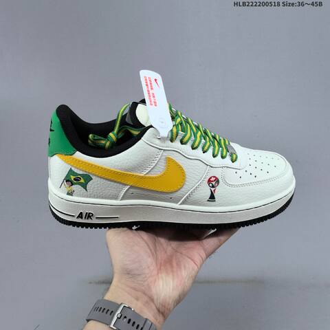 Nike Air Force 1 07 Low Off White Grey Red Brown Navy EU 36-45 Sneaker - Unisex (BS-60283)