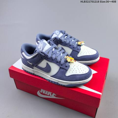 Nike SB Dunk Low Pro Slate Blue White EU 36-40 Skate Shoe - Unisex (BS-62590)
