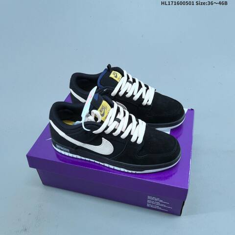 Nike Dunk SB Low Black Pale Pink White Yellow EU 36-46 Skate Shoe - Unisex (BS-60545)