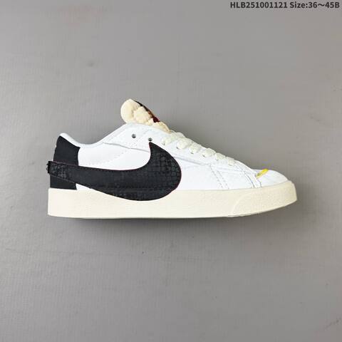 Nike Blazer Low 77 JUMBO White Black Red Yellow Cream EU 36-45 Skate Shoe - Unisex (BS-63305)