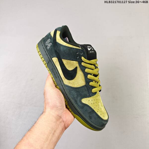 Nike SB Dunk Low Pro Supreme Black Olive Black Red EU 36-46 skate shoe