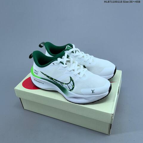 Nike Pegasus Plus ZoomX White Dark Green Neon Green Black EU 36-45 Running Shoe - Unisex (BS-61928)