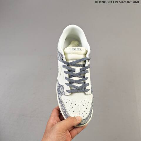 Nike Dunk Low Off White Grey Red EU 36-46 Skate Shoe - Unisex (BS-63433)
