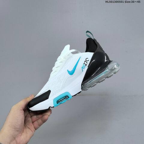 Nike Air Max 270 Flyknit White Dark Green Black Blue EU 36-45 Running Shoe - Unisex (BS-60555)