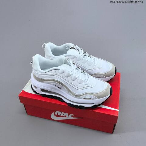 Nike Air Max 97 White Black Blue EU 36-45 Running Shoe - Unisex (BS-61177)