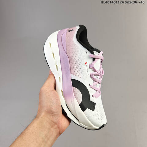 On Cloudboom Max Pink White Yellow Black EU 36-40 Running Shoe Running Sneakers - Unisex (BS-69776)