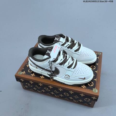 Nike Dunk SB Low Black Burgundy Silver Beige EU 36-45 Skate Shoe - Unisex (BS-60350)