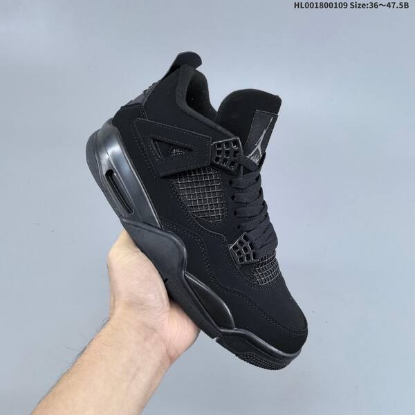 Jordan Air Jordan 4 Retro Black Cat / black 36~47.5 basketball