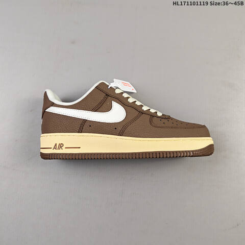 Nike Air Force 1 07 Brown Off White Dark Green Pale Yellow EU 36 45 Sneaker EU 36-45 - Unisex (BS-63480)