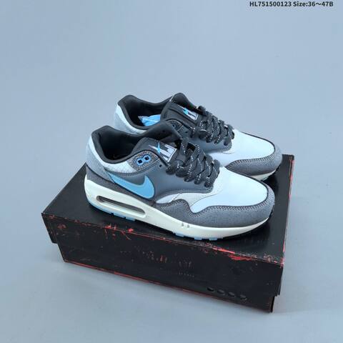 Nike Air Max 1 87 White Dark Green Black Pink Brown Blue Cream EU 36-47 Sneaker - Unisex (BS-61813)