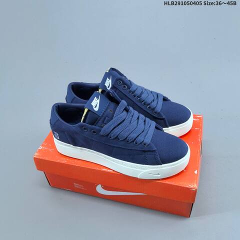 Nike Blazer Low 77 Jumbo HQ2054-400 Navy Blue Sail White EU 36-45 Skate Shoe - Unisex (BS-60926)