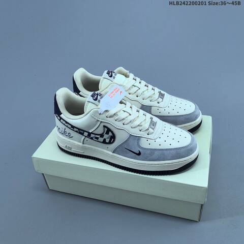 Nike Air Force 1 07 Low Off White Black Orange EU 36-45 Sneaker - Unisex (BS-61596)