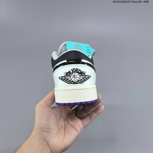 Jordan Air Jordan 1 Low White/Black/Purple EU 36-46 casual