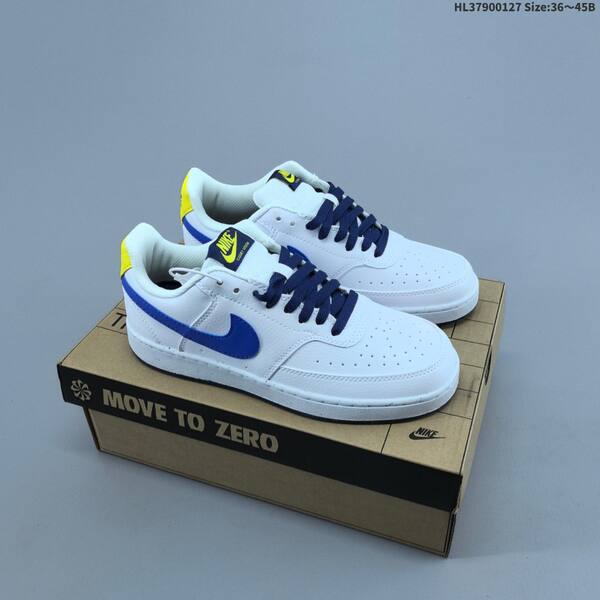 Nike Court Vision Low black white white blue yellow EU 36-45 skate shoe