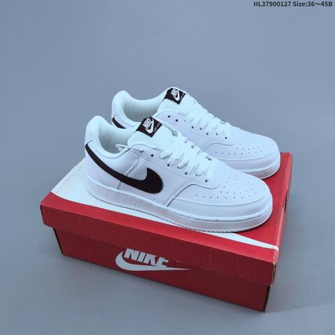 Nike Court Vision Low Black White White Blue Yellow EU 36-45 Skate Shoe - Unisex (BS-61731)
