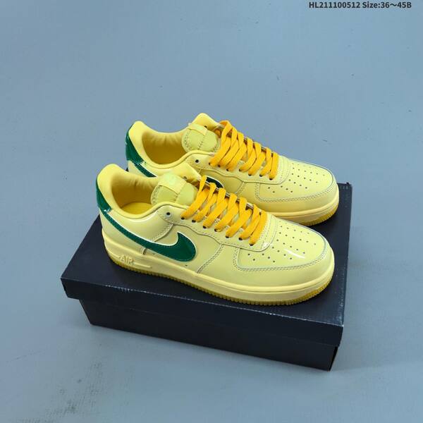 Nike Air Force 1 white gold yellow green EU 36-45 sneaker
