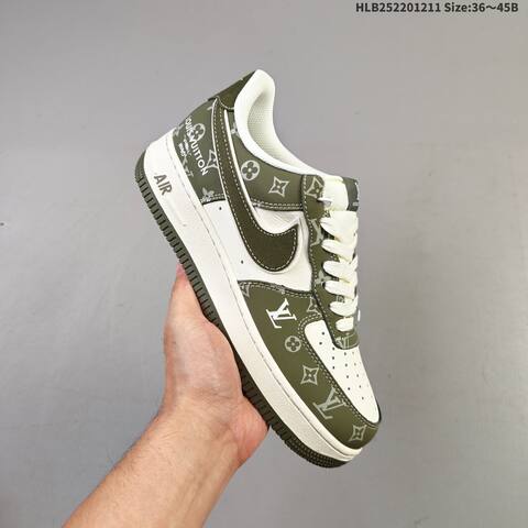 Nike Air Force 1 07 Off White Navy Blue Red EU 36-45 Sneaker - Unisex (BS-62769)