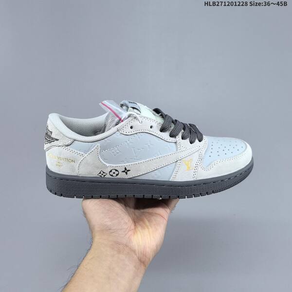Jordan Air Jordan 1 Low light grey/grey/black EU 36-45 lifestyle