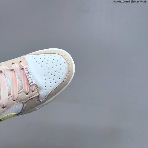 Nike Dunk Low PRM White Light Pink Pale Yellow EU 36-45 Skate Shoe - Unisex (BS-61465)
