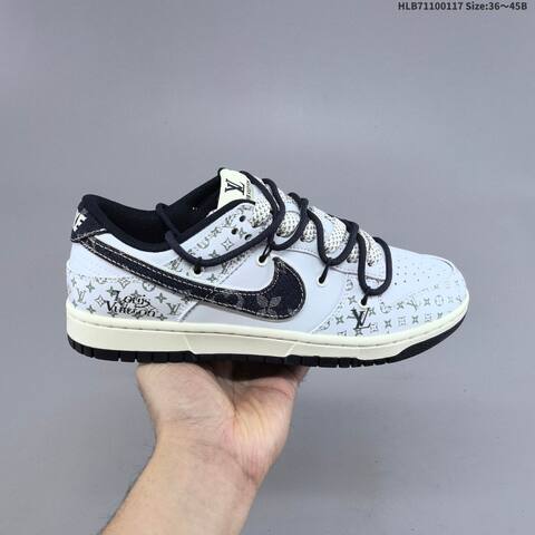 Nike Dunk Low White Grey Dark Grey EU 36-45 Skate Shoe - Unisex (BS-61948)