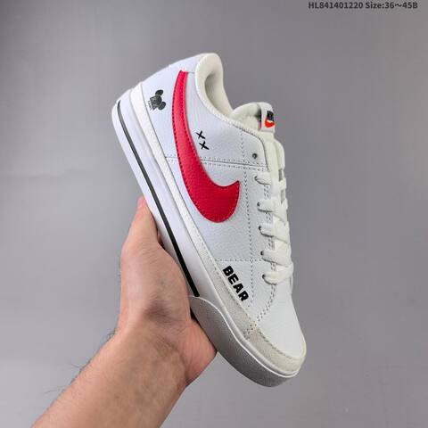 Nike Court Legacy CU4150-109 White Black Red Tan EU 36-45 Skate Shoe - Unisex (BS-62546)