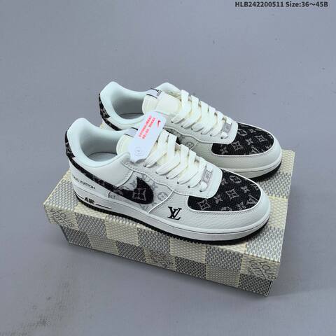Nike Air Force 1 07 LV8 NH0601-602 Off White Black Grey EU 36-45 Sneaker - Unisex (BS-60414)