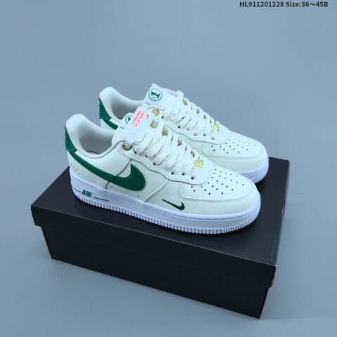 Nike Air Force 1 07 Off White Dark Green White EU 36-45 Sneaker - Unisex (BS-62366)
