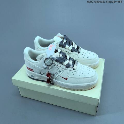 Nike Air Force 1 07 LV8 White Grey Black Red EU 36-45 Sneaker - Unisex (BS-62063)