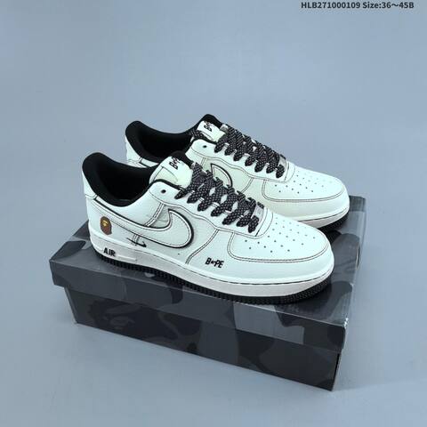 Nike Air Force 1 07 White Navy Grey EU 36 45 Sneaker EU 36-45 - Unisex (BS-62116)