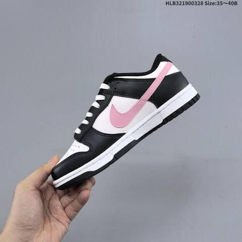 Nike Dunk Low Black Light Pink White EU 35-40 Skate Shoe - Unisex (BS-61071)