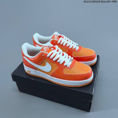 Nike Air Force 1 Low White Green Orange EU 36-45 Sneaker - Unisex (BS-61878)