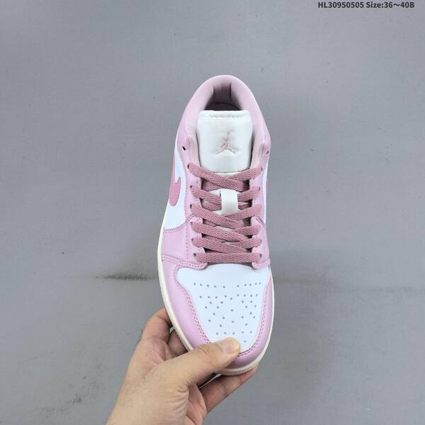 Nike Air Jordan 1 Low pink and white 36~40B casual