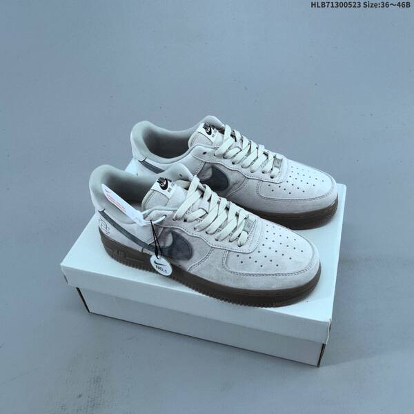 Nike Air Force 1 07 light gray dark gray gum brown EU 36-46 sneaker