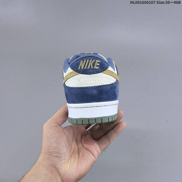 Nike SB Dunk Low Pro navy blue off white gold white EU 36-46 skate shoe
