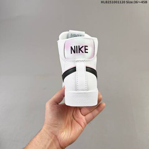 Nike Blazer Mid 77 Suede Swoosh White Black Pink Light Gray EU 36-45 Skate Shoe - Unisex (BS-63379)