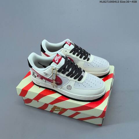 Nike Air Force 1 07 Low Navy Red White Yellow Black EU 36-45 Sneaker - Unisex (BS-60771)