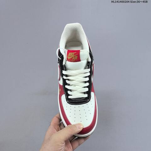 Nike Air Force 1 Low Off White Red Black Gold EU 36-45 Sneaker - Unisex (BS-61547)