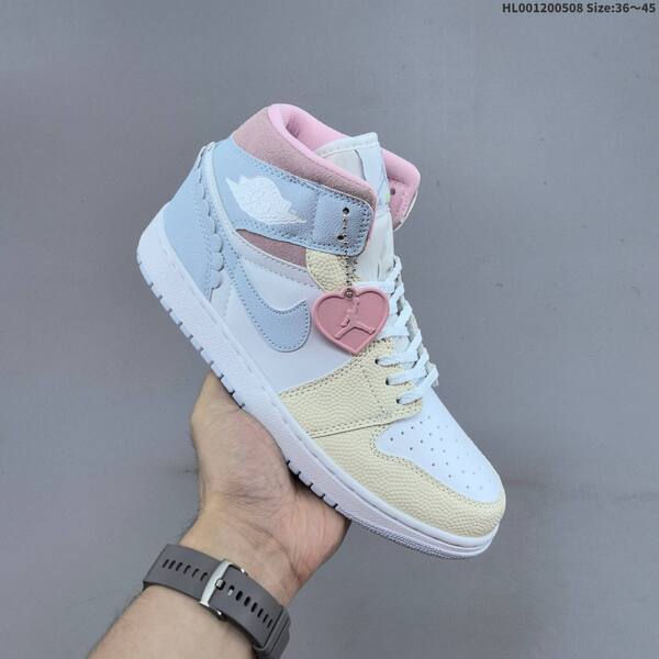 Jordan Air Jordan 1 Mid pastel blue/pink/cream/white EU 36~45 casual